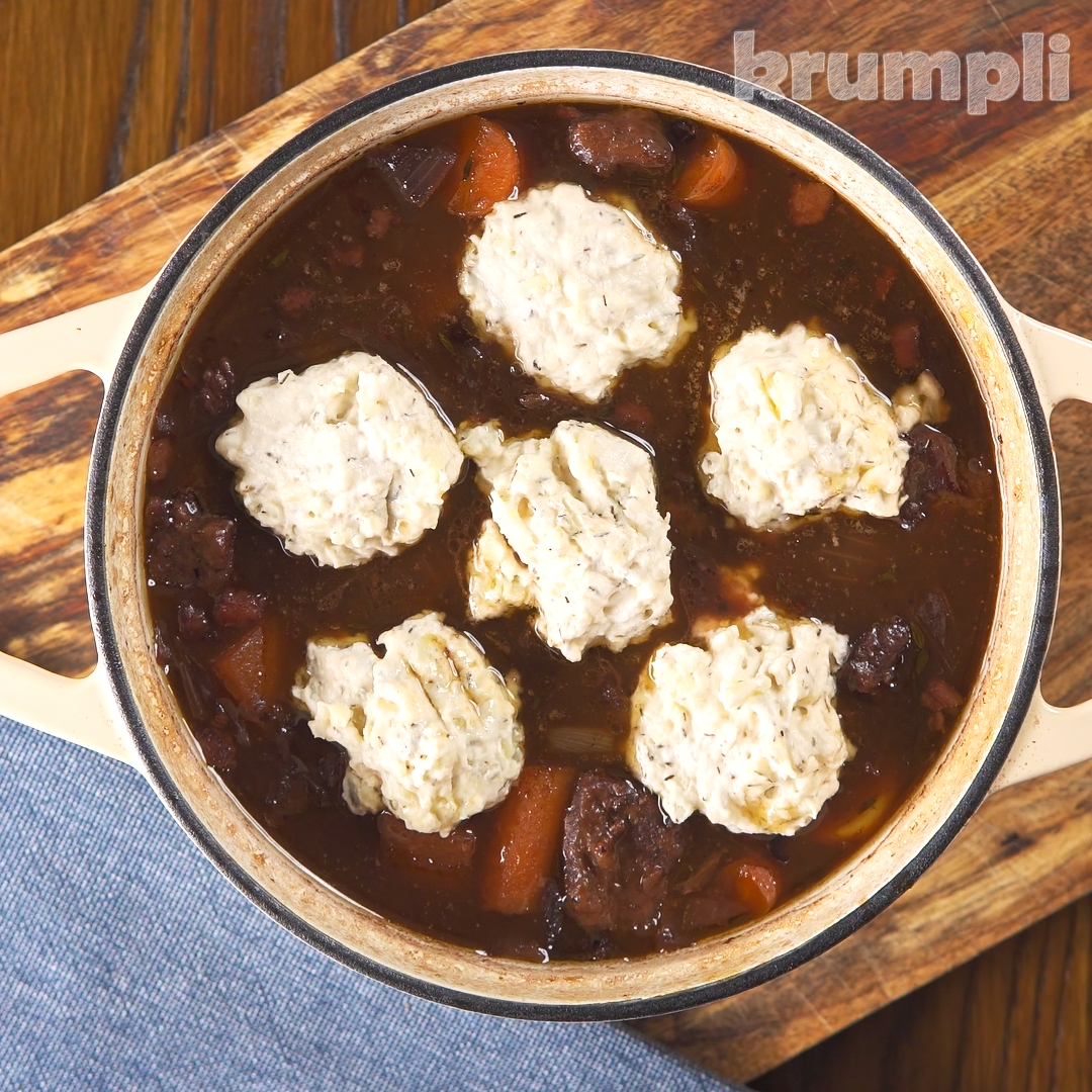 Venison stew with dumpling process shots 15 of 16