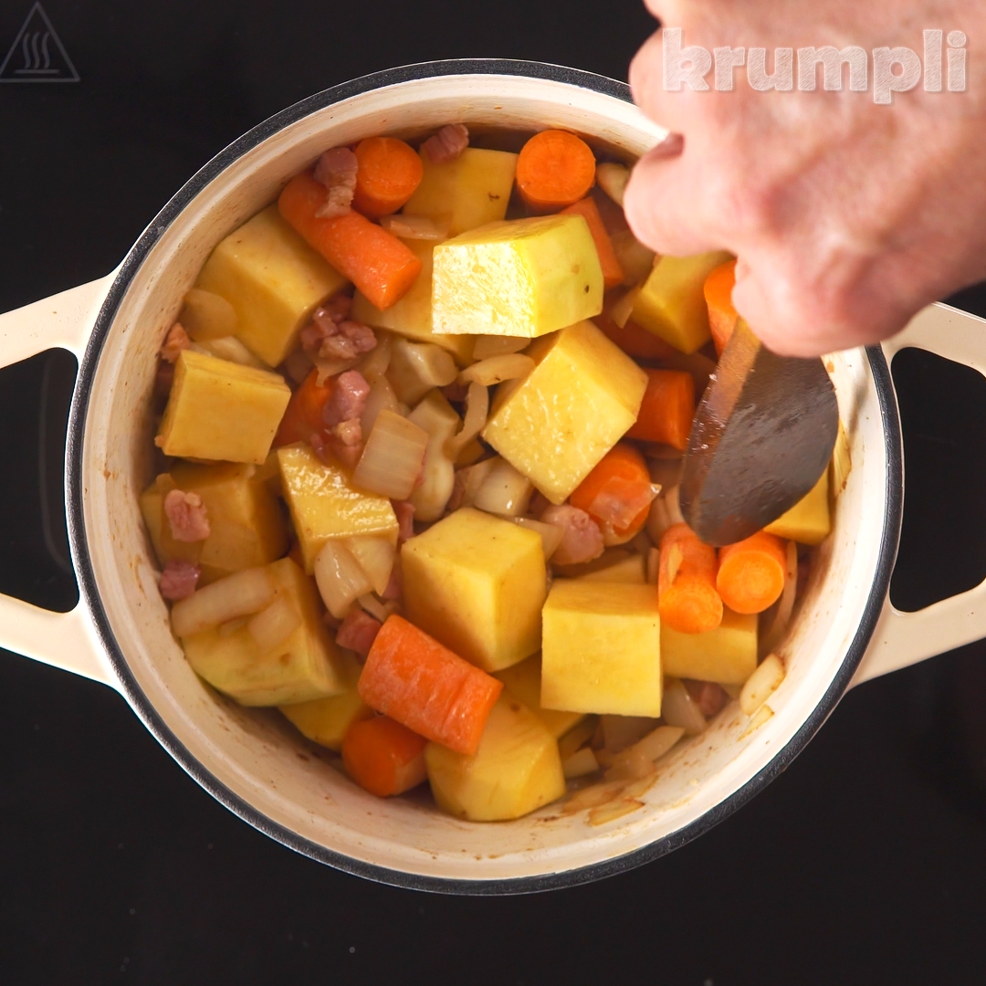 Venison stew with dumpling process shots 4 of 16