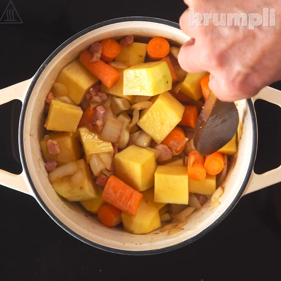 Venison stew with dumpling process shots 4 of 16