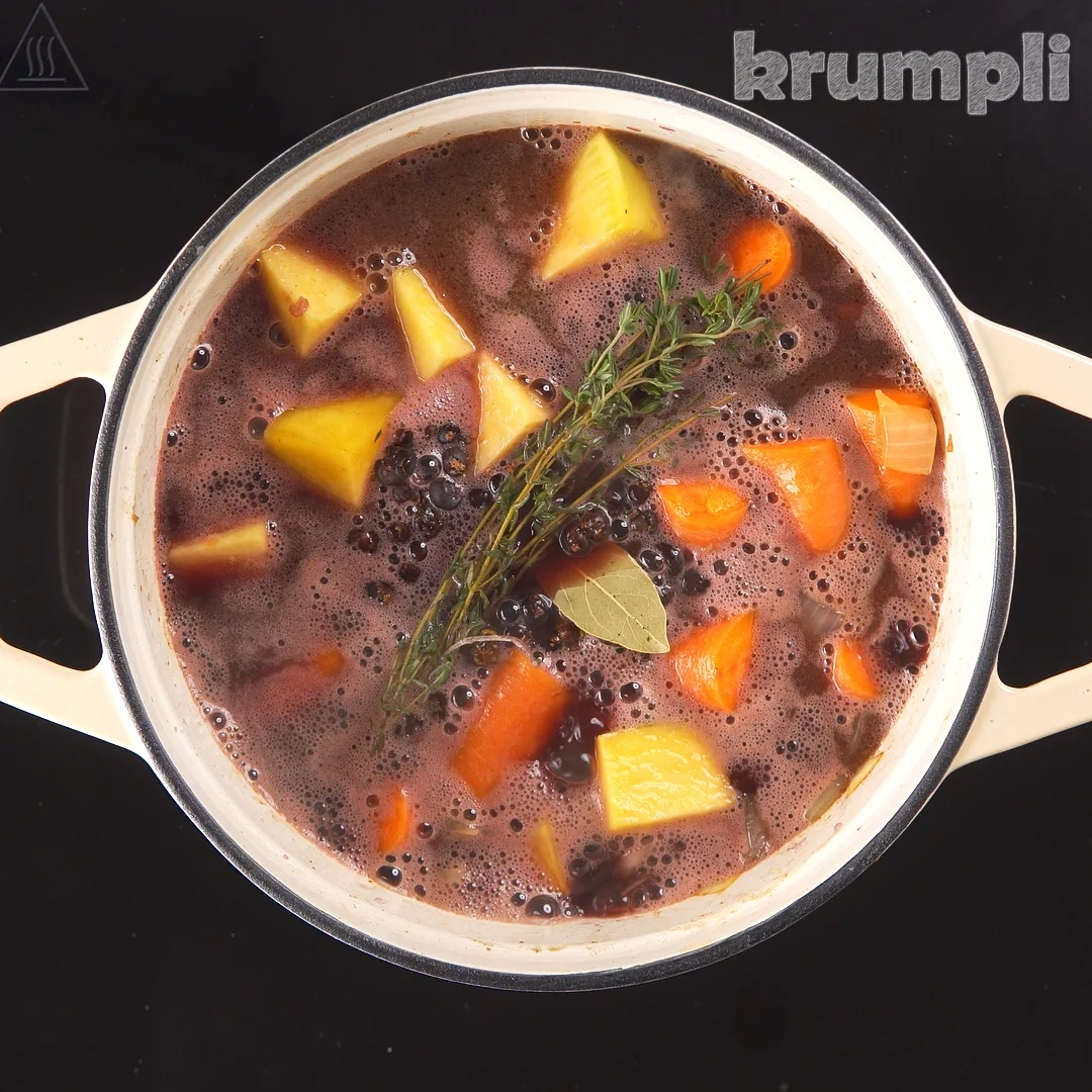 Venison stew with dumpling process shots 6 of 16