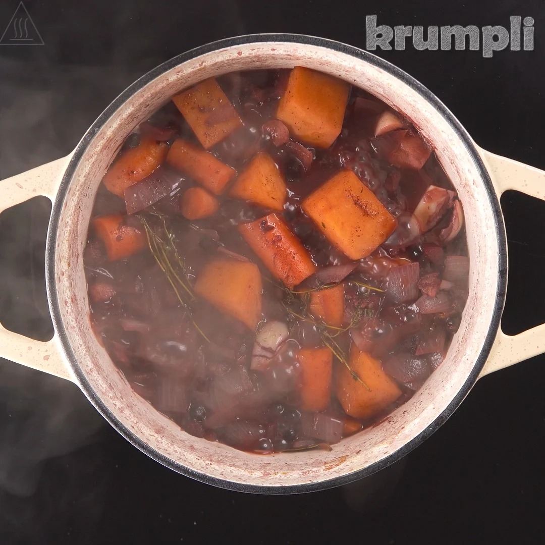 Venison stew with dumpling process shots 7 of 16