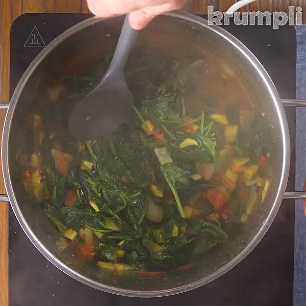 Palak Paneer process shots 9 of 17