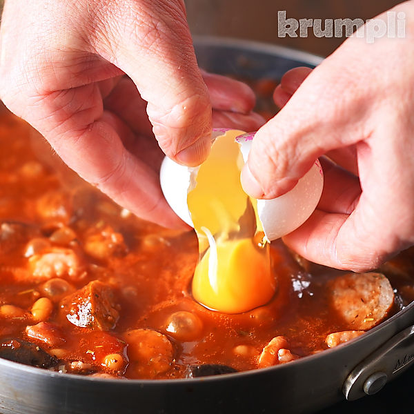 Sausage and Baked Bean Casserole process shots 11 of 13