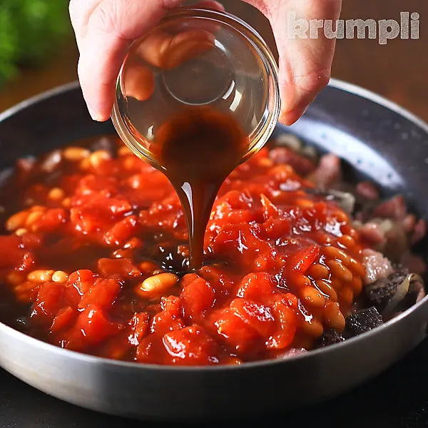 Sausage and Baked Bean Casserole process shots 7 of 13
