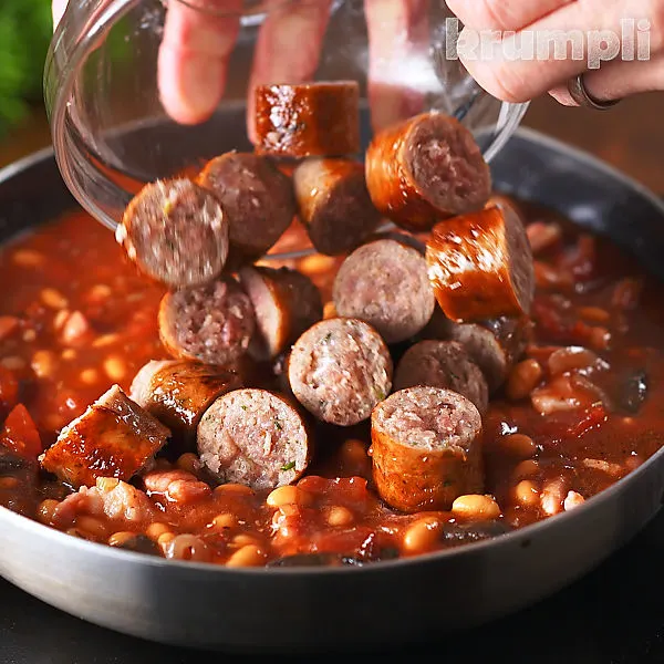 Sausage and Baked Bean Casserole process shots 9 of 13