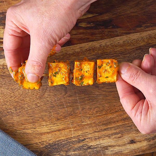 Paneer Tikka Kebabs process shots 5 of 7
