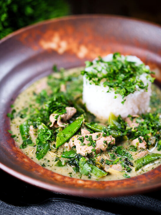Thai Green Pork Curry with Tenderloin Krumpli