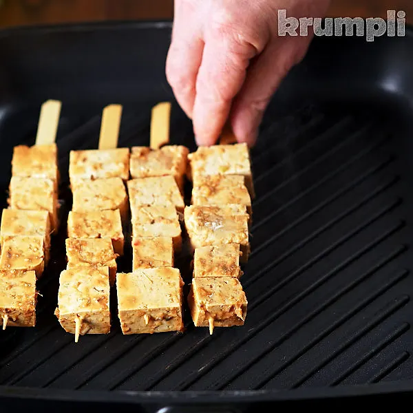Tofu Satay Skewers process shots 9 of 13