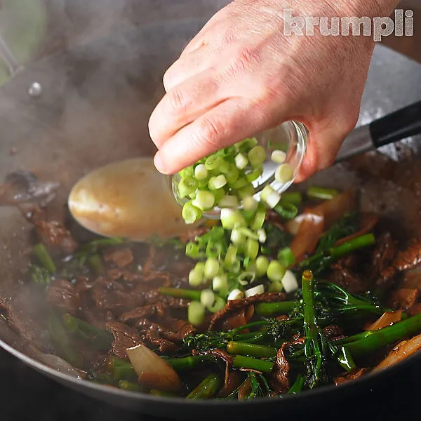 Beef and broccoli stir fry process shots 17 of 18