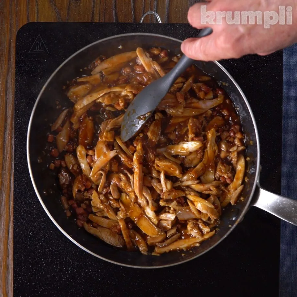BBQ Chicken Pasta process shots 12 of 16