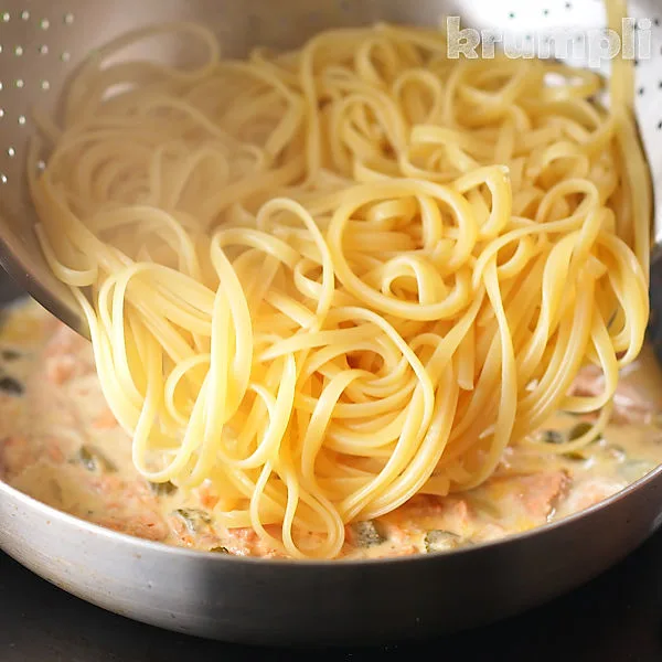 Canned Salmon Pasta process shots 7 of 9