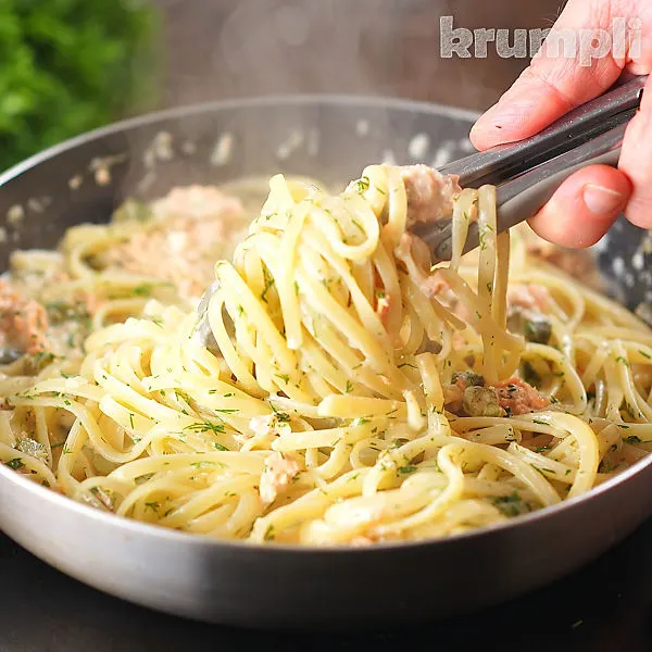 Canned Salmon Pasta process shots 9 of 9