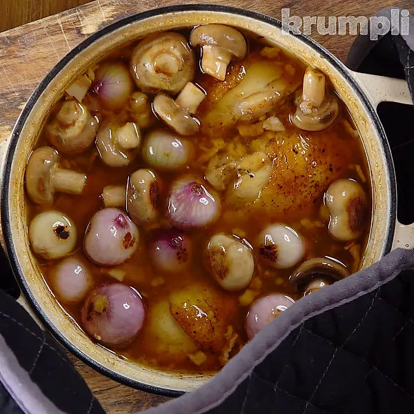 Coq Au Vin Blanc process shot 16 of 17