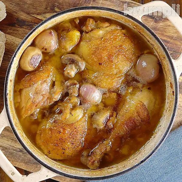 Coq Au Vin Blanc process shot 17 of 17