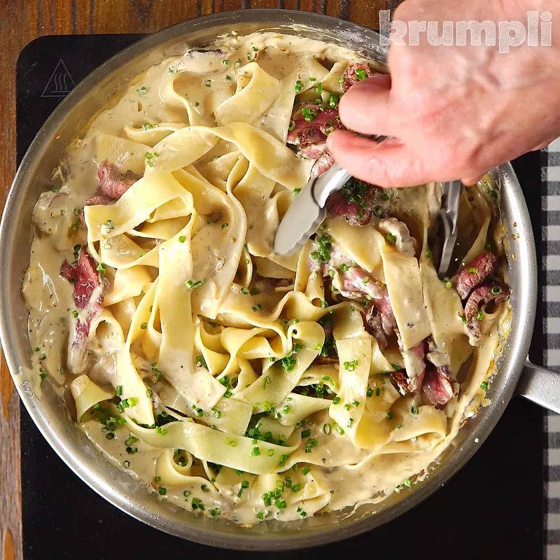 Steak Pasta process shot 7 of 7