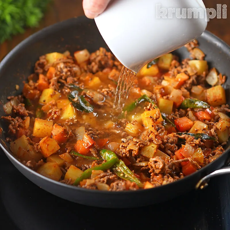 Minced Beef Curry process shot 6 of 7
