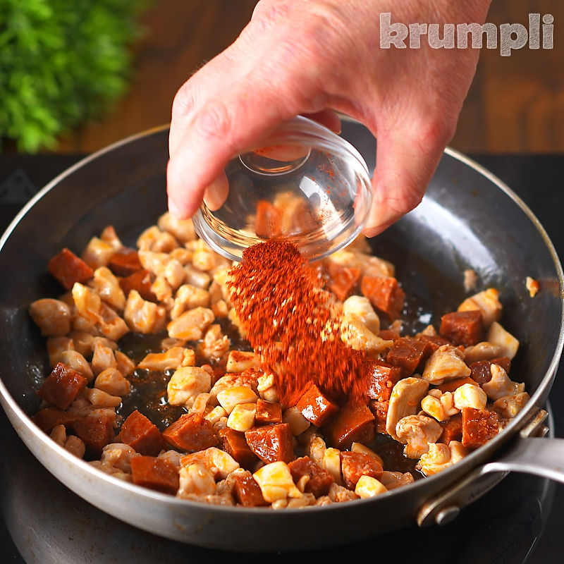 Chicken and Chorizo Risotto process shot 2 of 10