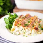 Baked crab meat, fennel and cottage cheese cannelloni with a parmesan crust served with watercress.
