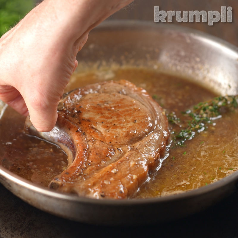 Brown sugar pork chops process shot 5 of 6