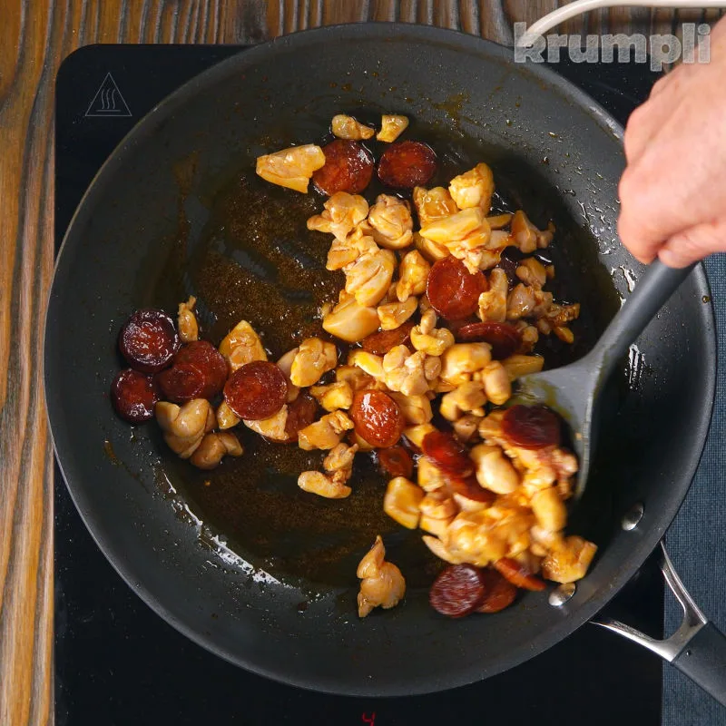 Chicken and Chorizo Pasta Bake process shot 2 of 9