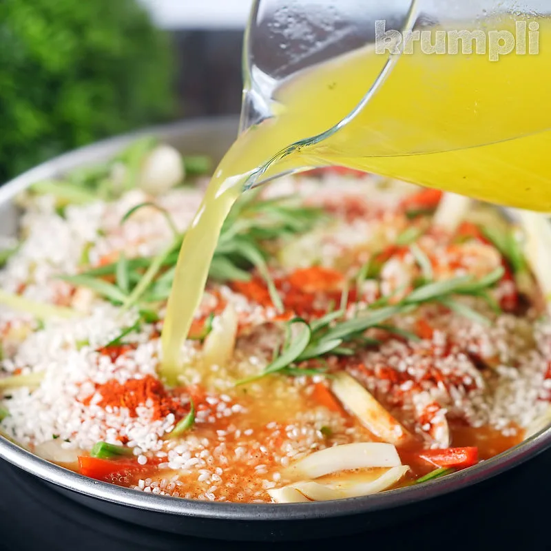 Vegetarian Paella process shot 8 of 9