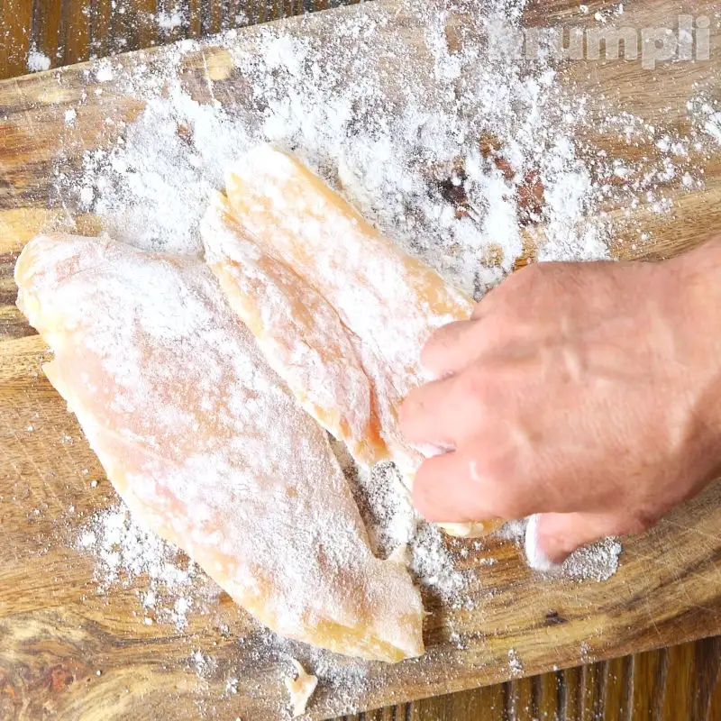 Chicken Piccata process shot 1 of 6
