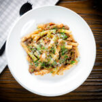 Pasta alla Genovese, Neapolitan beef and onion ragu with ziti.