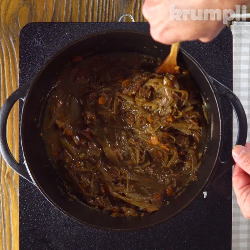 Pasta Genovese process shot 8 of 10