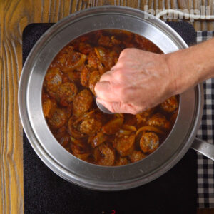 Sausage Curry process shot 7 of 8