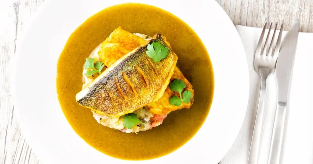 Sea Bass Curry with Fenugreek Potatoes