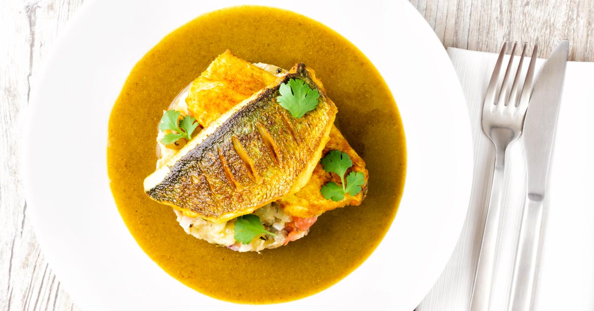 Sea Bass Curry with Fenugreek Potatoes