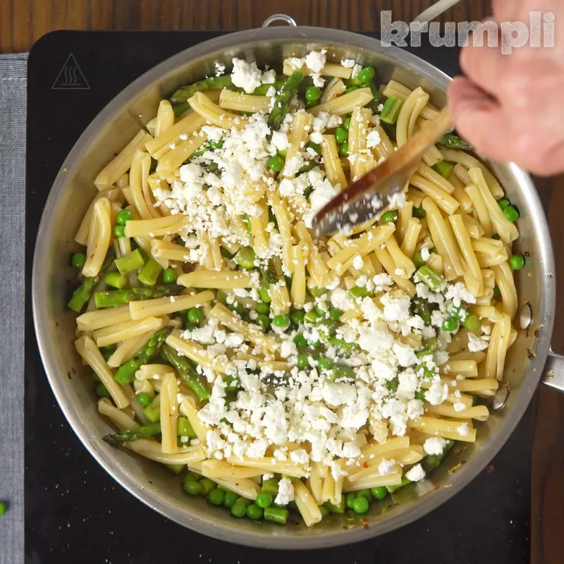 Pea and Asparagus Pasta process shot 6 of 6