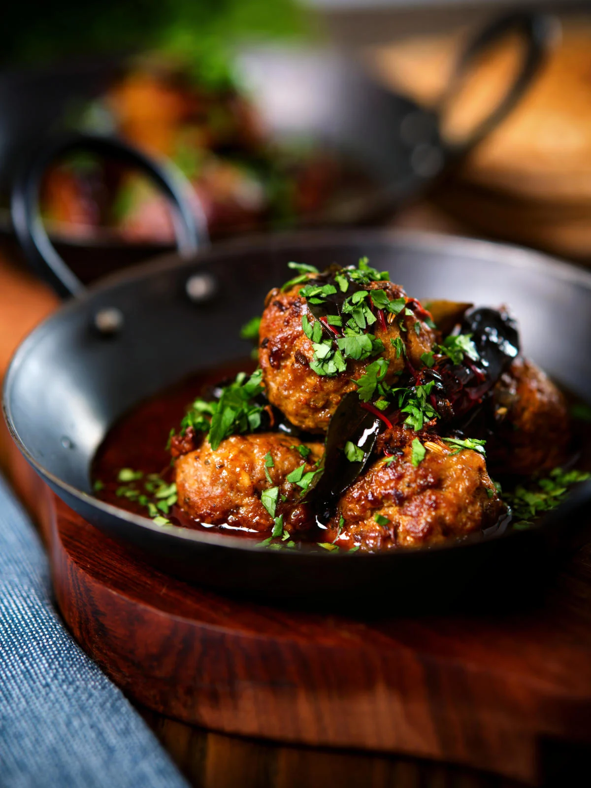 Kashmiri meatball curry, Lamb rista in a spicy saffron gravy.