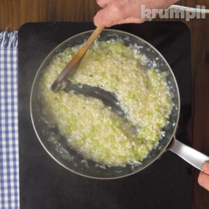 Pea and Ham Risotto Process Shot 2 of 7