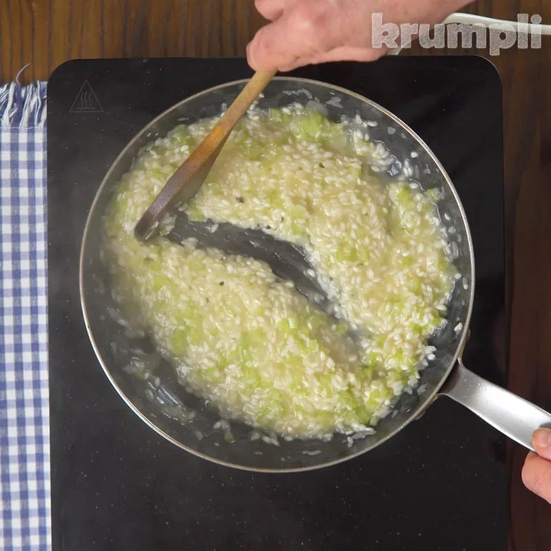 Pea and Ham Risotto Process Shot 2 of 7