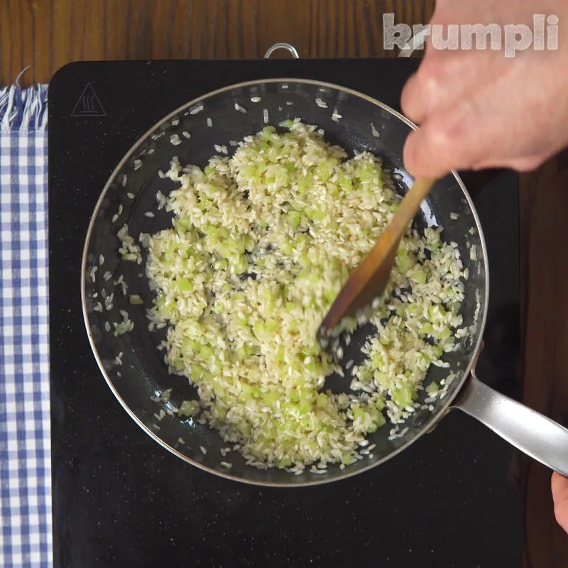 Pea and Ham Risotto Process Shot 3 of 7