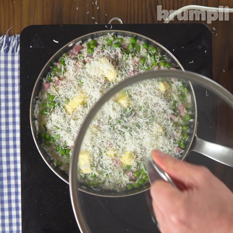 Pea and Ham Risotto Process Shot 6 of 7