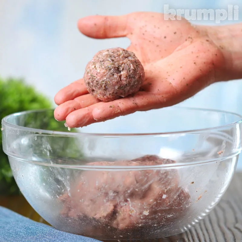 Minted Lamb Meatballs Process shot 1 of 8
