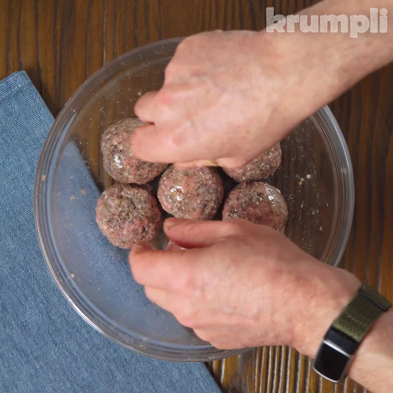 Minted Lamb Meatballs Process shot 2 of 8