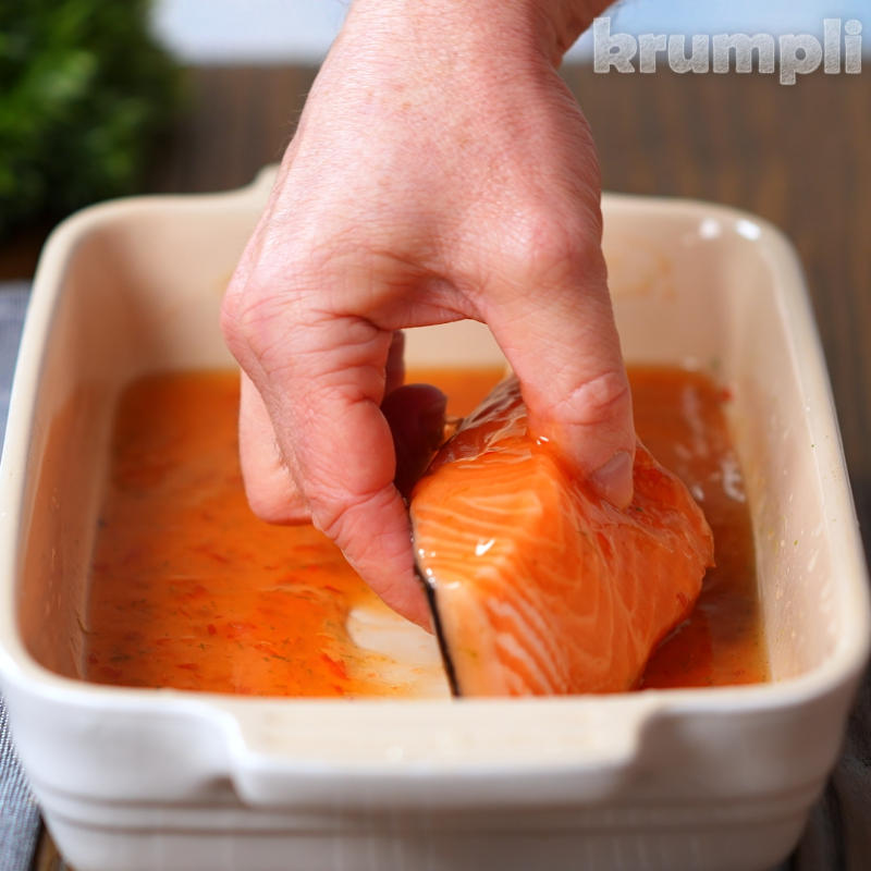 Sweet Chilli Salmon Process shot 4 of 5
