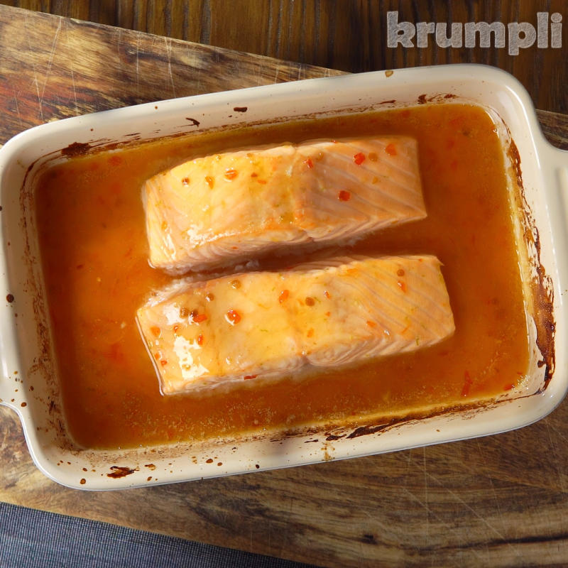 Sweet Chilli Salmon Process shot 5 of 5