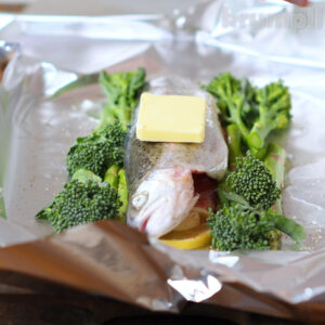 Fish baked in foil process shot 4 of 6