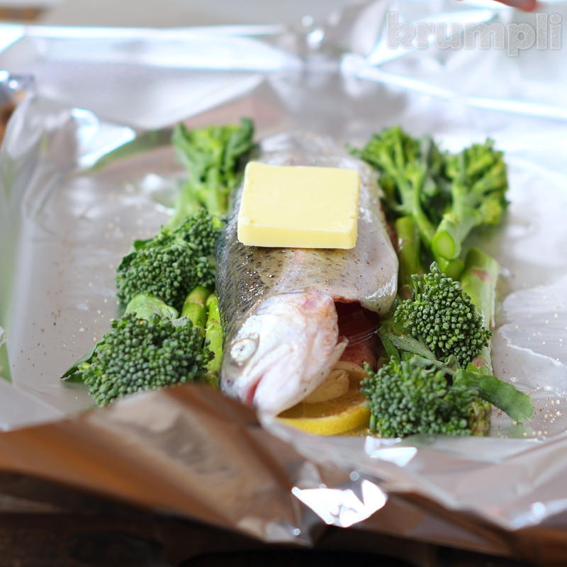 Fish baked in foil process shot 4 of 6