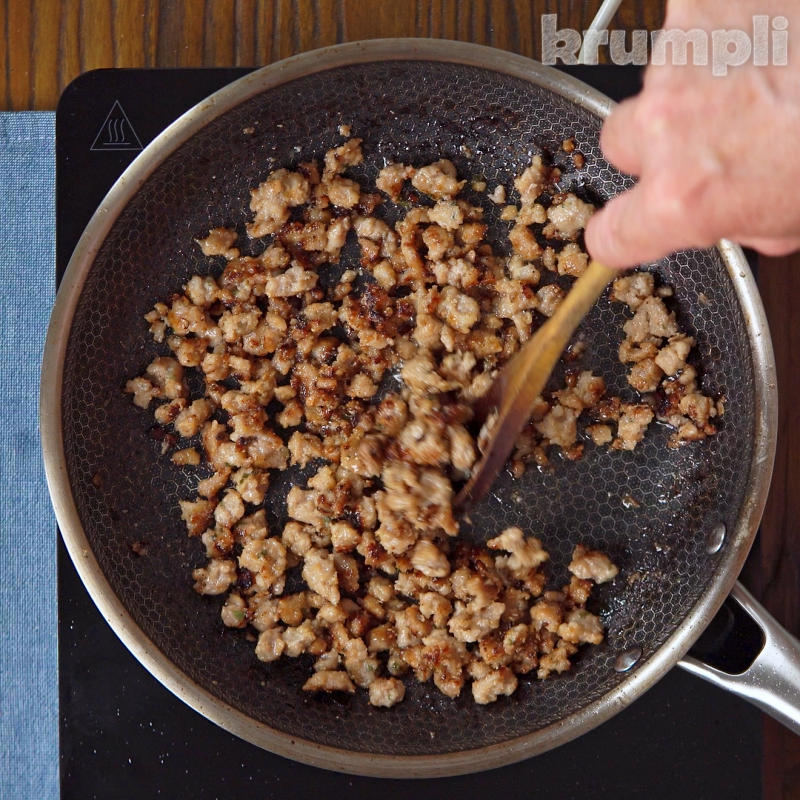 Gochujang Sausage Pasta Process Shot 3 of 6