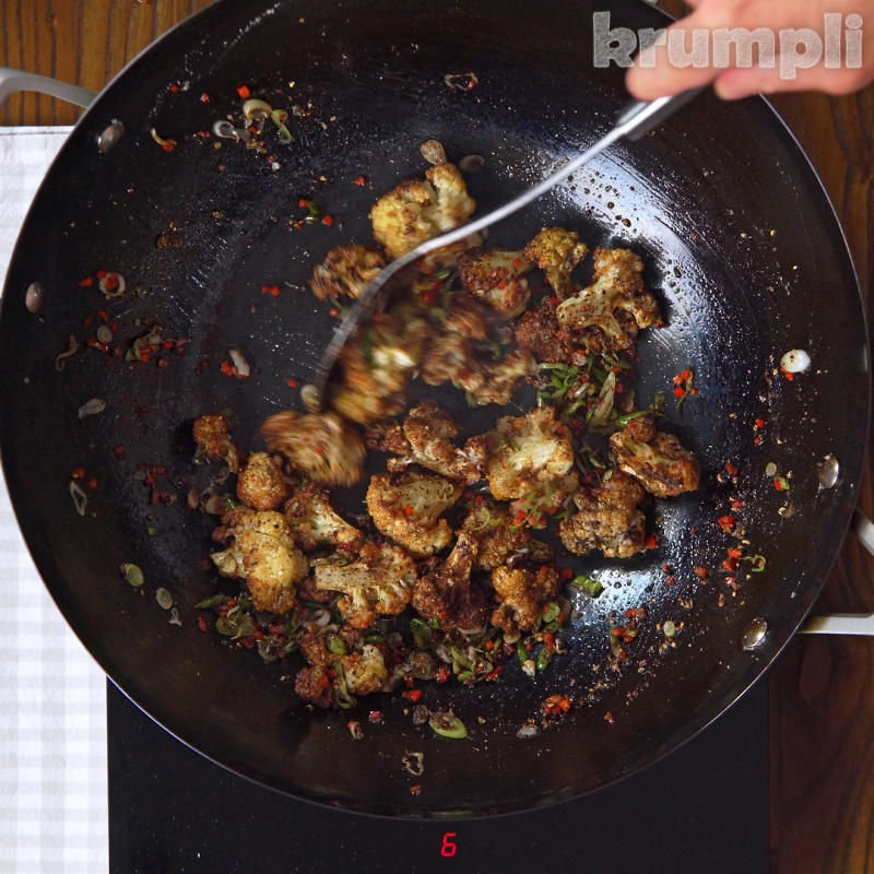 Salt and Pepper Cauliflower Process Shot 5 of 5