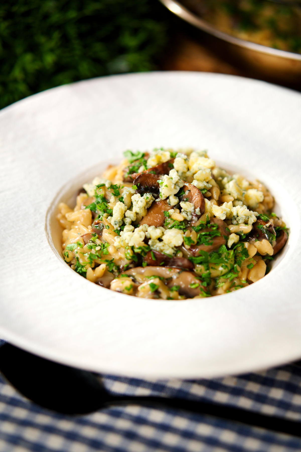 Cheesy Stilton and Mushroom Orzo Cheesy Stilton and Mushroom Orzo